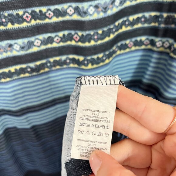 Free People Steppin Out Tunic Shift Dress Color Block Striped Boho - Size Medium - Picture 5 of 7